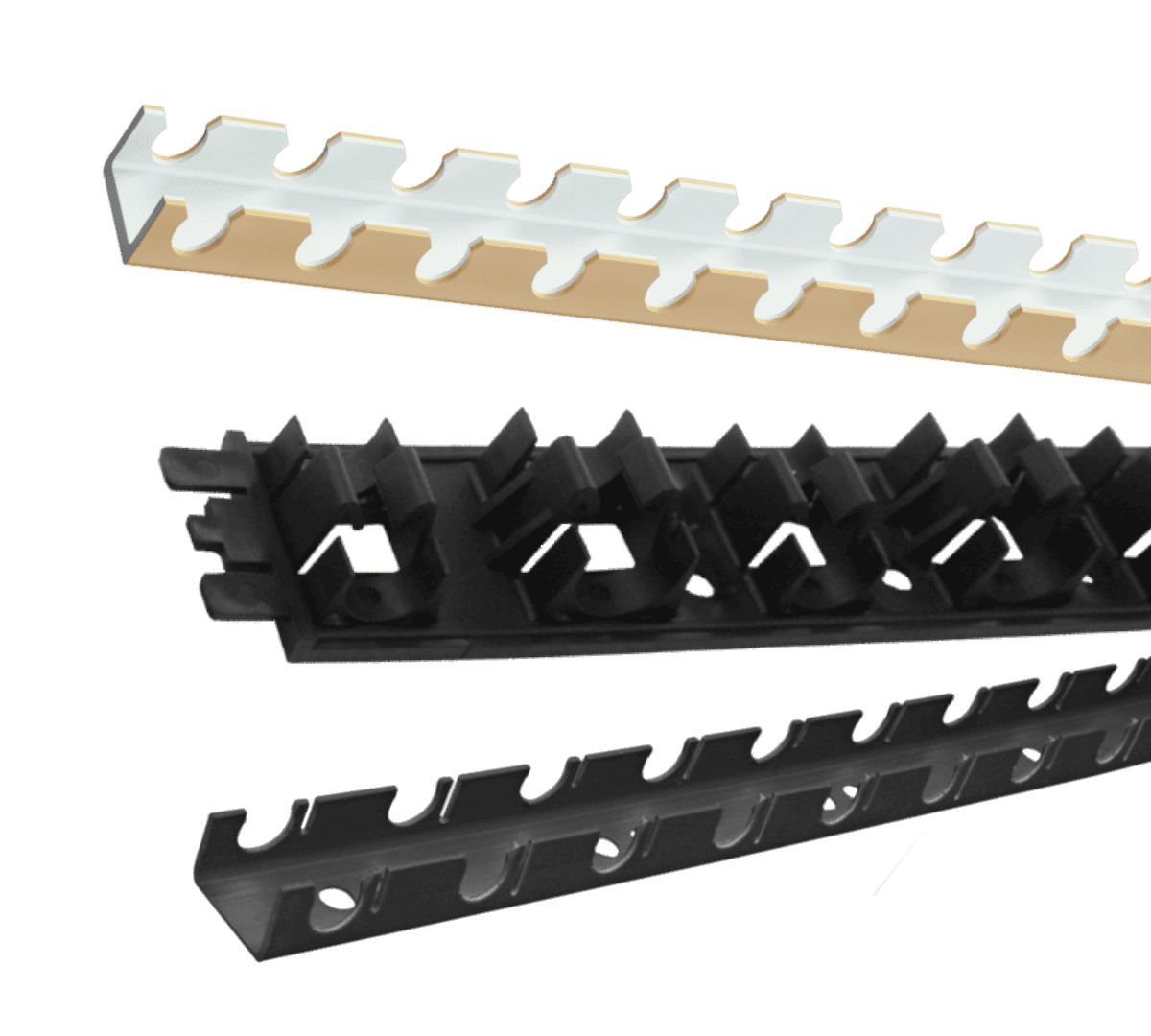 KAN-therm - Rail system - 3 types of strips for installation of surface installation